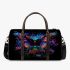 Glowing colorful butterfly among flowers in the moonlight 3d travel bag