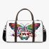 God family love a colorful butterfly 3d travel bag