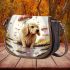 Golden retriever and mushrooms Saddle Bags for Women: Perfect Gift for Girlfriend, Wife, Daughter