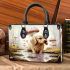 Golden retriever and mushrooms Chic Stylish Small Handbag & Women Totes: Perfect Gift for Girlfriend | Crossbody, Purse, Handbag