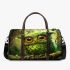 Green owl cartoon 3d travel bag