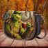 Grinchy drink coffee smile and dream catcher saddle bag