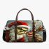 Grinchy smile and dancing santaclaus and reindeer show 3d travel bag