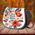 Happy Mother's Day colorful floral Saddle Bag