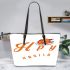 happy thanksgiving Leather Tote Bag