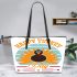 Happy turkey day Leather Tote Bag