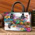 Happy turtle with colorful mandala patterns small handbag