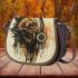 horror scarry monster with dream catcher Saddle Bag