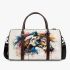 Horse head in the style of brush strokes 3d travel bag