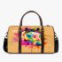 Horse head in the style of colorful paint splashes 3d travel bag