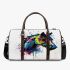 Horse head watercolor splashes 3d travel bag