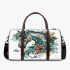 Horse head with turquoise and teal feathers 3d travel bag