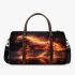 Horse in the fire red and orange colors 3d travel bag