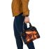 Horse in the fire red and orange colors shoulder handbag