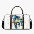 Horse splashes and drips with colors 3d travel bag