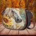 Horse with sunflower watercolor saddle bag