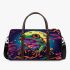 Illustration of a psychedelic frog on the moon 3d travel bag