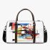Incorporating geometric shapes and contrasting colors 3d travel bag