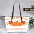 It Took Me Three Weeks To Stuff The Turkey Leather Tote Bag