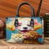 Joyful bond with pets Chic Stylish Small Handbag & Women Totes: Perfect Gift for Girlfriend | Crossbody, Purse, Handbag