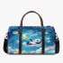 Kawaii anime style panda moon and stars 3d travel bag