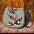 Koi fish with butterfly wings is depicted saddle bag