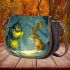 Larvar and yellow grinchy smile toothless saddle bag