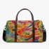 Loose dancing lines in bright colors like musical notes 3d travel bag