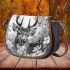 Majestic deer with impressive antlers saddle bag