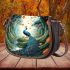 Majestic peacock in enchanted forest Saddle Bags for Women: Perfect Gift for Girlfriend, Wife, Daughter