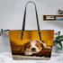 Melodies from a Puppy's Playtime 2 Leather Tote Bag