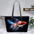 Mesmerizing Images of Cute Fish Creating a Magical Atmosphere Leather Tote Bag