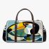 Minimal and dynamic abstract painting 3d travel bag