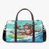 Monkey wearing sunglasses surfing with coconuts 3d travel bag