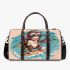 Monkey wearing sunglasses surfing with coconuts 3d travel bag