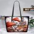 Mushroom table serenity leather tote bag