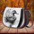 music note and duck play guitar Saddle Bag