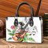 music note and guitar and rose with green leaf and dog 3 Small handbag