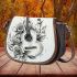 music note and guitar and roses with green leaf and pigs sing Saddle Bag