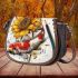 Music note and Piano and Sunflower and color Koi Fish 4 Saddle Bag