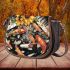 Music note and Piano and Sunflower and Koi Fish colorfull 4 Saddle Bag
