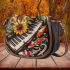 Music note and Piano and Sunflower and Koi Fish colorfull Saddle Bag