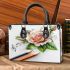 music note with rose and green leaf Small handbag