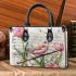 Music notes and bamboo flute and tulip and bird 2 Small handbag