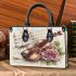 Music notes and violin and rose with dragonfly colorfull Small handbag