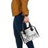 Musical notes and cherry blossoms and clownfish Shoulder Bag