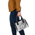 Musical notes and guitar and lily Shoulder Bag