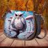 Mystical mushroom owl saddle bag