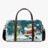 Navy grinchy smile and dancing santaclaus 3d travel bag