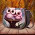 Owl duo with balloon saddle bag